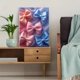 thumbnail image 5 of Qisvanset 12x16 Inch 2D Flat Framed Canvas Art, Pink Blue Bow Coquette Style Cute Wall Art Nursery Dorm Apartment Decor, 5 of 5