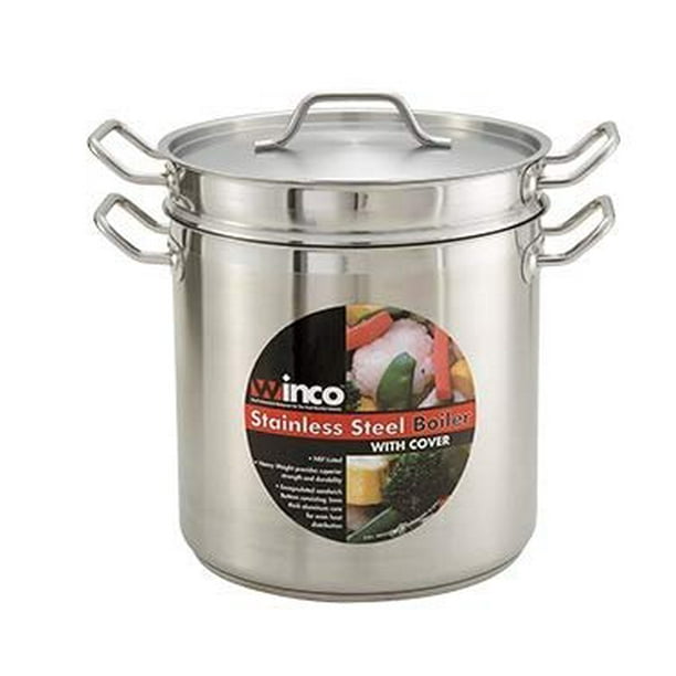 Winco SSDB12 12 Qt. Master Cook Double Boiler W/ Cover, Stainless Double BoilersSSDB12