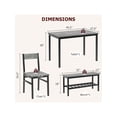 thumbnail image 3 of Bingirl Dining Table Set For 4 Modern Kitchen Table With Chairs And Bench For Small Space 4Person Dining Room Table Set With Metal Frame And Storage Rack Dinette Set For Apartment, 3 of 6