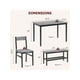 thumbnail image 3 of 4-person moderno dining mesa set kitchen mesa con sillas y bench para small spaces featuring metal frame y almacenamiento rack-ideal para para apartments, 3 of 6