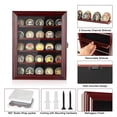 thumbnail image 5 of Atsknsk Military Challenge Coin display Case with HD Toughened Glass and Hanging Mount, Coin display , Rack with Removable 2 Grooves Shelves, Mahogany Finish, 5 of 7