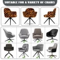 thumbnail image 6 of Xoenoiee Tiger Skin Pattern Velvet Curved Back Dining Room Chair Covers with Arms Stretch Swivel Bar Stool Chair Slipcover, Removable Vanity Kitchen Office Desk Armchair Protector Covers, 6 of 7