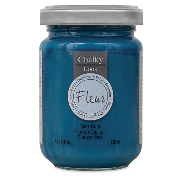 Fleur Chalky Look Paint - Nelson Blue, 4.4 oz jar