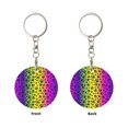 thumbnail image 2 of Naloa Animal Paw Rainbow Print Round Keychain Keychain Key Ring, Key Tag, Key Chain Bulk for Gift Accessories (Round), 2 of 7
