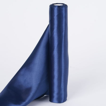 Efavormart 12" x 10 Yards Satin Fabric Party DIY Craft For Wedding Birthday Party Dance Banquet Event Decoration Supplies - Navy Blue