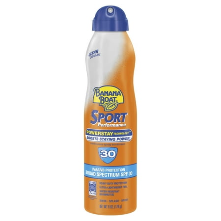 Banana Boat Sport Performance Clear Spray Sunscreen Broad Spectrum SPF 30 - 6 Ounces