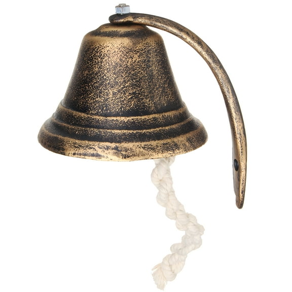Antique Bronze Metal Ship Bell, Vintage Bell Maritime Duty Watch, Old-Fashioned Door Bell, Rustic Bell for Indoor Outdoor Decor