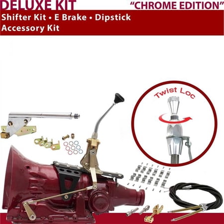 American Shifter 700R4 Shifter Kit 8 in. E-Brake Cable Clamp Dipstick for CA636