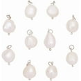 thumbnail image 1 of 10 piezas de perlas de agua dulce colgantes, dijes de perlas naturales, dijes para pulseras, collares y joyas., 1 of 7