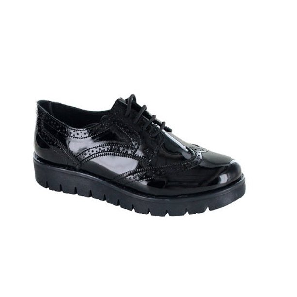 ZAPATO ESCOLAR tipo ZAPATILLA COQUETA 54703-C CHAROL NEGRO