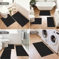 thumbnail image 6 of Enyhom Bathroom Rugs Sets of 3, Absorbent Bath Mat Non Slip Washable Bath Floor Rugs, Black, 6 of 7