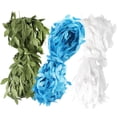thumbnail image 1 of simhoa Artificial Leaf Ribbon for DIY Gift Wrapping Garland Making 30m Blue White Green, 1 of 8