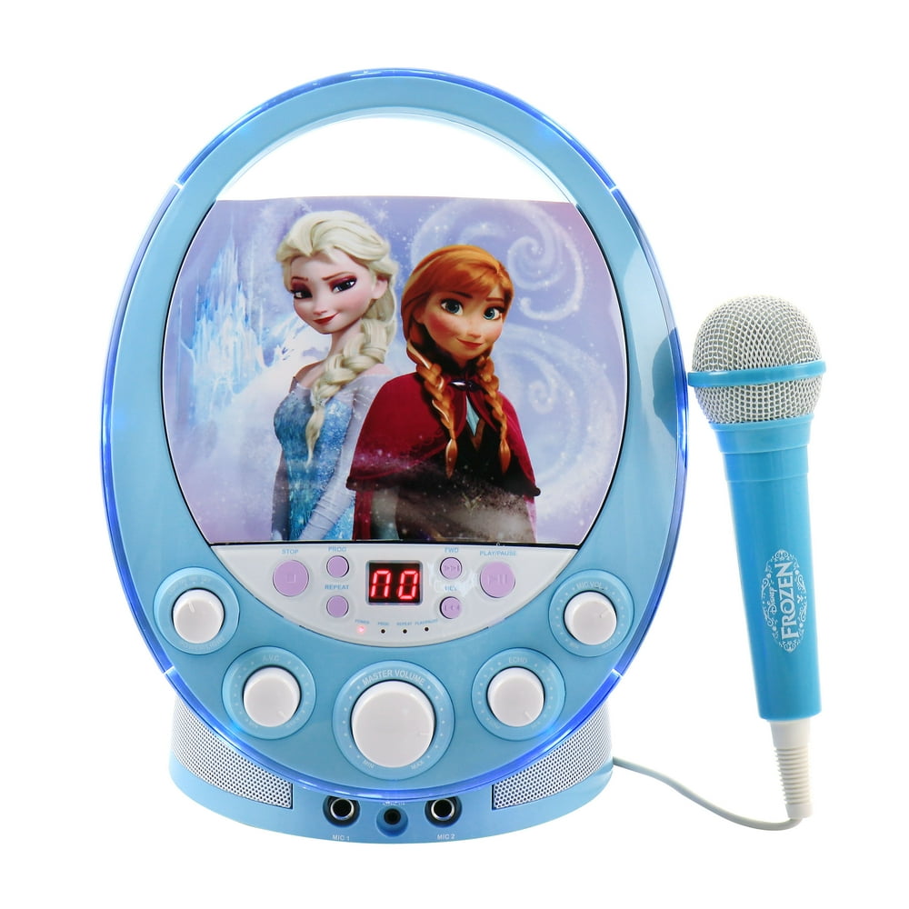 Frozen Light Up Fantastical Karaoke Machine with Microphone Walmart