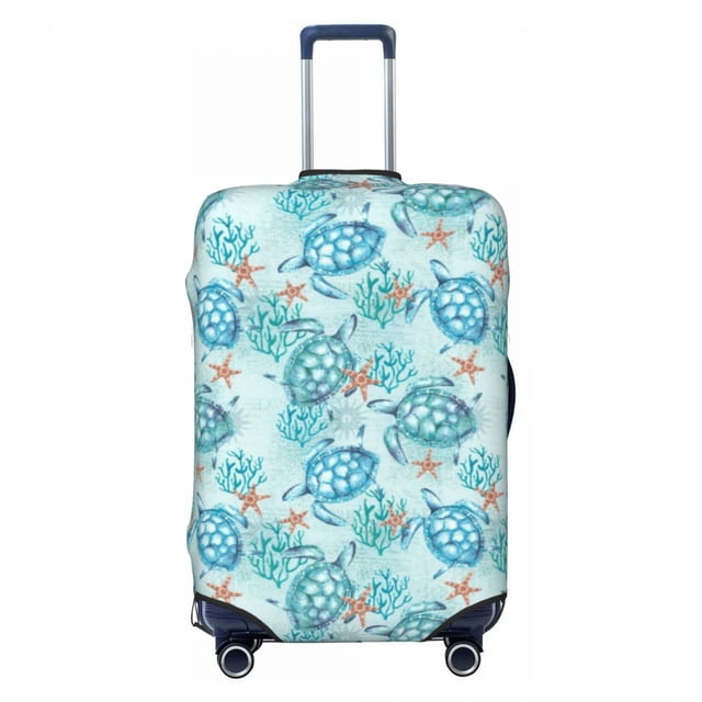 Custom Race To Safety Sea Turtle Suitcase Cover Dust Proof Luggage Covers Protector for 18-32 inch