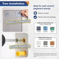 thumbnail image 3 of Peg Board Wall Organizer Desk and Gaming Small Pegboard Kit for Office and Kitchen(2-Pack Grey-Clear), 3 of 7