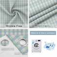 thumbnail image 2 of Fsddascl Blue Green Blackout Curtains for Bedroom/Living Room, Thermal Insulated Kitchen Curtains, Grid Checkered Plaid Gingham Lattice Trellis Grommet Darkening Window Treatment Drapes 52"x63"x2, 2 of 6