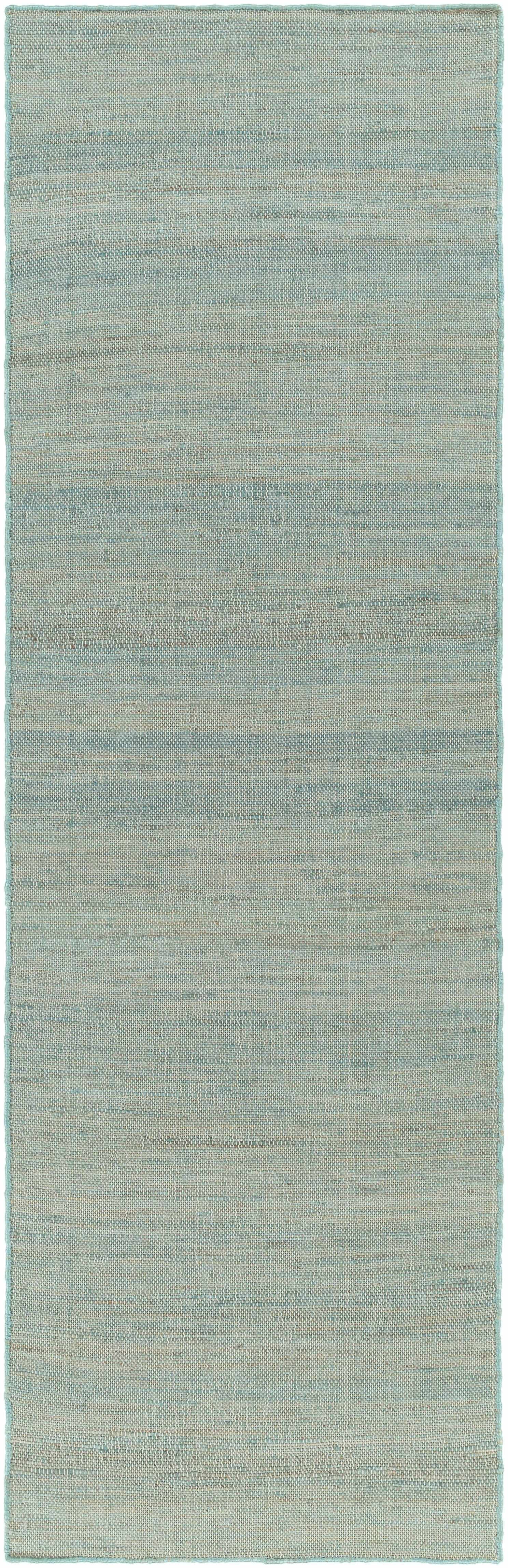 Hauteloom Quinhagak Natural Fiber Jute Living Room, Bedroom Area Rug - Sea Grass, Rattan Solid Carpet - Sage, Green - 6' x 9'