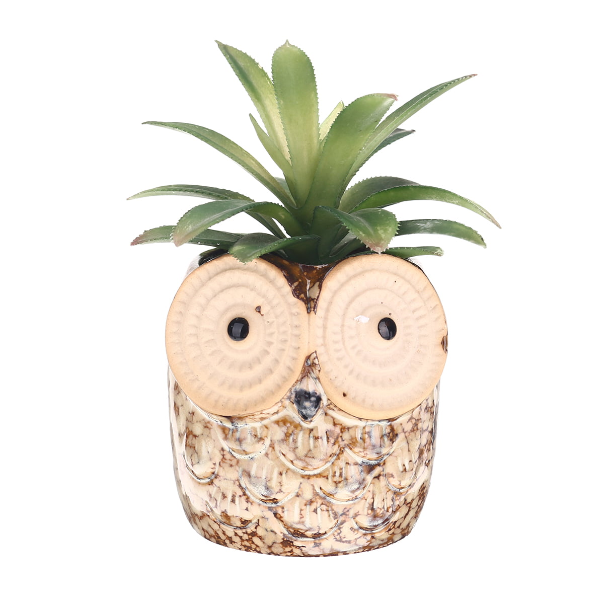 1pc Random Owl Mini Ceramic Flower Pot  Plant Flowerpot Home Office DIY Decor 