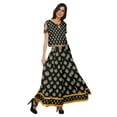 thumbnail image 5 of Moomaya Loose Palazzo And Crop Top Set Santoon Printed Ethnic Dress For Women, 5 of 6
