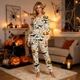 thumbnail image 2 of RMGVDSD Womens Pajama Sets Halloween Print Ladies Pajamas Long Sleeve Top and Long Pants Cozy Sleepwear 2 Piece Loungewear Nightwear Fall Outfits, 2 of 4