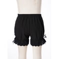 thumbnail image 4 of TiaoBug Girls' Ruffle Lace Bloomer Shorts Party Underskirt Safety Bottom Pumpkin Pants Undershorts Black 7-8, 4 of 7