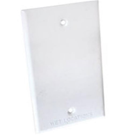 Weatherproof 5173-1 Blank Weatherproof Single Gang Device Mount Cover White