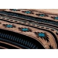 thumbnail image 3 of Linen Mart Southwest Aztec Sherpa Borrego Fleece Blanket - 3 Piece Set (Tan, King), 3 of 4