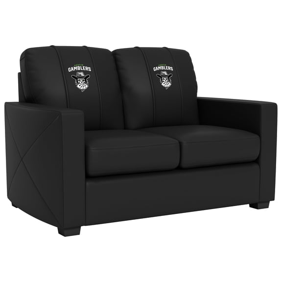 Silver Loveseat with Austin Gamblers Primary Logo