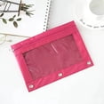 thumbnail image 2 of COFEST Pencil Case,Three-hole Pencil Case Single Zipper Transparent PVC Document Storage Bag Detachable Folder Large Capacity Pencil Case Hot Pink, 2 of 6