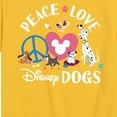 thumbnail image 3 of Disney Classics - Cats & Dogs - Peace Love Disney Dogs - Toddler And Youth Short Sleeve Graphic T-Shirt, 3 of 5