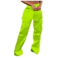 thumbnail image 1 of HXWCHs Plus Size Tummy Control Leggings Women's Casual Fashion Loose Fit Solid Color Trousers with Functional Zipper Pockets for Everyday Comfort and Style M Green, 1 of 5