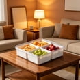 thumbnail image 4 of Household Living Room Camping Compartmentalized Fruit Candy Box, Snack Nut Storage Tray, Dried Fruit Organizer, Multi-Compartment Storage Box for Kitchen, Pantry, Picnic & Camping, 4 of 7