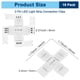 thumbnail image 3 of Uxcell Paquete de 10 conectores en forma de X de 3 pines de 8 mm para luces LED de tira 5050 2835 Iluminación DIY [Blanco], 3 of 6