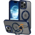 thumbnail image 1 of Support Magnétique Double Rotation 360° & Anneau Magnétique pour Étui iPhone 16 Pro Max [Compatible avec MagSafe] [Double Anneau & Support Intégré] [Protection Militaire 16 Pieds] Étui pour iPhone 16 Pro Max 6.9 Pouces Transparent, 1 of 6