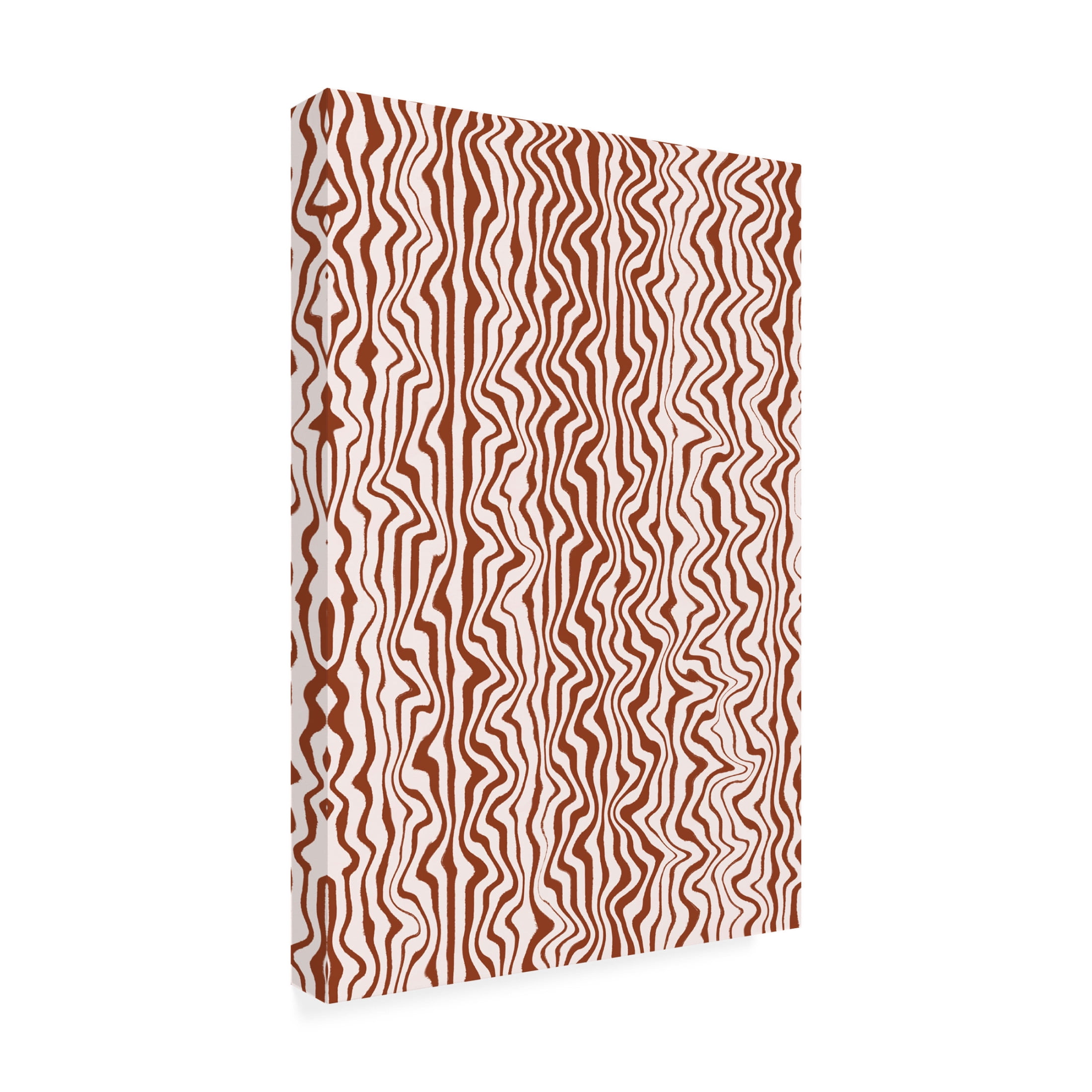 Canvas Wall Art - Treechild 'Liquid Beige Stripes Pattern' Wall Art for Living Room, Bedroom, or Office D?cor by Trademark Fine Art - 16 x 24 Inches