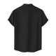 thumbnail image 4 of Ceisia Men's Solid Color Loose Fit Short Sleeve Button Down Shirt for Casual & Vacation Wear Black M Gifts, 4 of 9