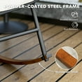thumbnail image 5 of Outsunny Outdoor Rocking Chair Set of 2, Oversized Rocking Papasan Chairs with Cushions, Beige, 5 of 10