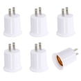 thumbnail image 1 of Uxcell E26/E27 Outlet to Lamp Socket Adapter, 6pcs Convert Polarized 2 Prong Outlet to Screw Base Light Bulb Socket, 1 of 5