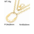 thumbnail image 4 of Collar ovalado dorado de oro laminado, 4 of 7