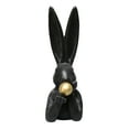 thumbnail image 2 of Adorno de resina de conejo para jardín | Escultura artesanal de conejo marrón para decoración de exteriores e interiores | Decoración de primavera y Pascua para el hogar, 2 of 6