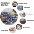 thumbnail image 6 of Flannel Fleece Throw Blanket Ocean Blue Shell Starfish Conch Lightweight Soft Plush Blankets,Marine Life Seamless Cozy Warm Throw Blanket for Couch Sofa Bed Car Office All Season Use 40x50in, 6 of 9