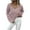 Pink, variant on TFEOQRY Pullover Sweater for Women Fashion Solid Color Loose Knitwear Long Sleeved V-Neck Sweater Top Khaki