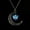B, variant on Guodhu Luminous Crescent Moon and Heart Necklace Glow in The Dark Silver Plated - Glowing Blue Moon Charm - Magical Fantasy Fairy Glowing Necklace Jewelry