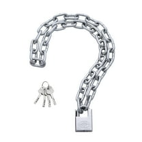 Greenadscape 1Pcs Waterproof Resistant Bike Lock Chain Lock for Mountain Bikes Silver 5mm x 2m