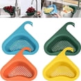 thumbnail image 1 of ShenMo 4 Pieces Triangle Sink Rack, Kitchen Drain Basket, Multi-Function Kitchen Drainer, Hanging Sink Filter Basket Orange, L, 1 of 5