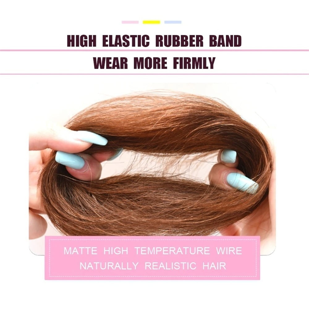 Space Buns Hair Pieces Synthetic Claw Clip in Mini Hair Scrunchies Extension