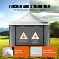 thumbnail image 3 of VEVOR 10x10 FT Pop up Canopy with Removable Sidewalls, Instant Canopies Portable Gazebo & Wheeled Bag,UV Resistant Waterproof, Enclosed Canopy Tent for Outdoor Events, Patio, Backyard, Party,Camping, 3 of 9