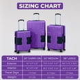 thumbnail image 6 of TACH V3 Connectable Hardside Spinner Suitcase Luggage Bags, 3 Piece Set, Purple, 6 of 13