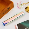 thumbnail image 6 of 40"x8"PVC Holographic Sheet Transparent Iridescent Opal Roll Vinyl Rainbow Glossy Clear Film Mirrored Foil Laser Fabric DIY for Craft Cutters Shoes Bag Sewing Patchwork Window(Blue), 6 of 9
