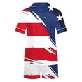 thumbnail image 4 of Fewfanhot Women's AmericanFlag Print Pajamas Set, 2 Piece Button Down Short Sleeve Top and Shorts Loungewear, Soft Breathable Sleepwear for Women, 4 of 7